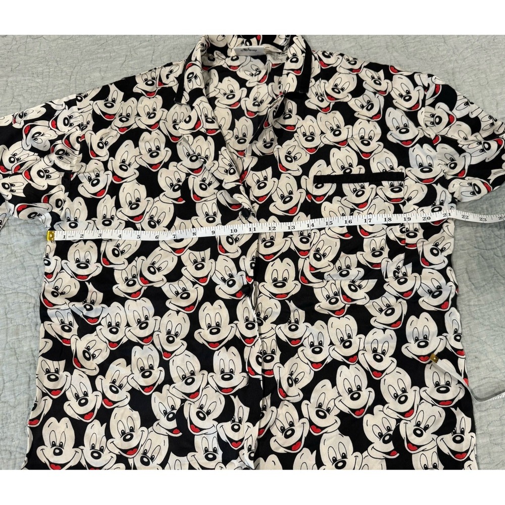 Walt Disney World WDW Silk Mickey Mouse All Over Print Nightgown Nightshirt S‎ - Picture 6 of 7